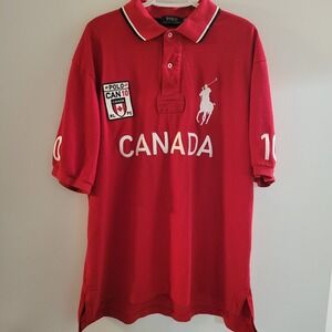 Polo Ralph Lauren Canada Offshore Team Polo Men's Size XLT Extra Large Tall Red